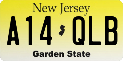 NJ license plate A14QLB