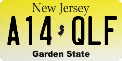 NJ license plate A14QLF