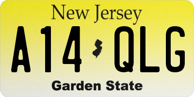 NJ license plate A14QLG