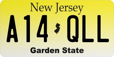 NJ license plate A14QLL