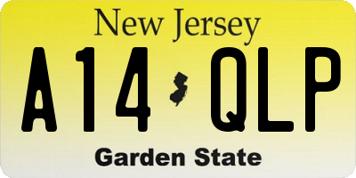 NJ license plate A14QLP