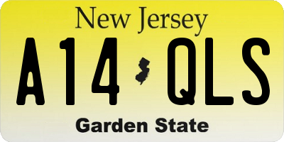 NJ license plate A14QLS
