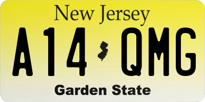NJ license plate A14QMG
