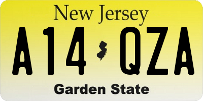 NJ license plate A14QZA