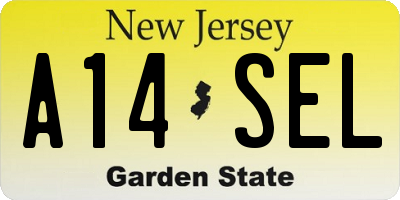 NJ license plate A14SEL