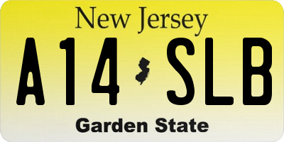 NJ license plate A14SLB