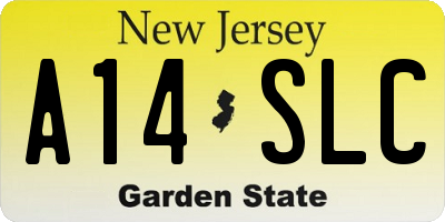 NJ license plate A14SLC