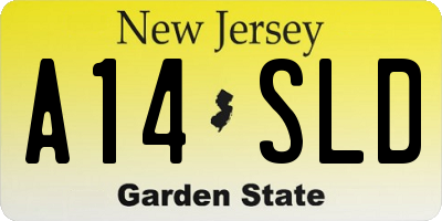 NJ license plate A14SLD