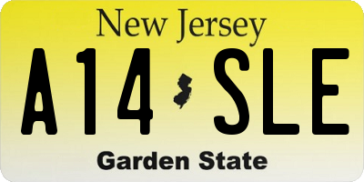 NJ license plate A14SLE