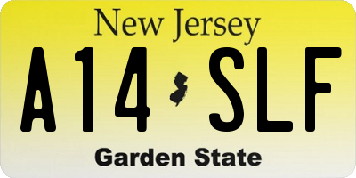 NJ license plate A14SLF