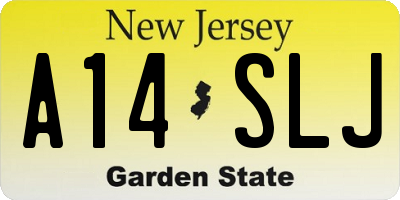 NJ license plate A14SLJ
