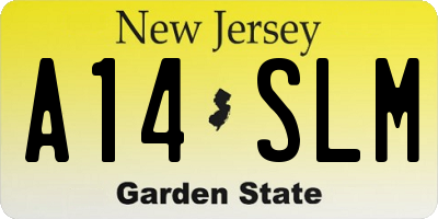 NJ license plate A14SLM