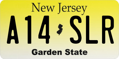 NJ license plate A14SLR