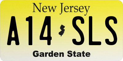 NJ license plate A14SLS