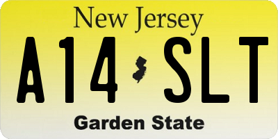 NJ license plate A14SLT