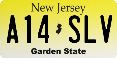 NJ license plate A14SLV