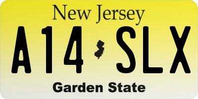NJ license plate A14SLX