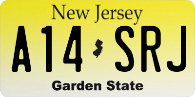 NJ license plate A14SRJ