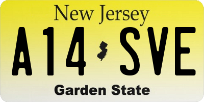 NJ license plate A14SVE
