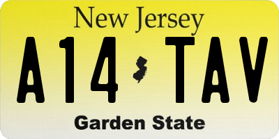 NJ license plate A14TAV
