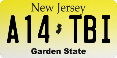 NJ license plate A14TBI