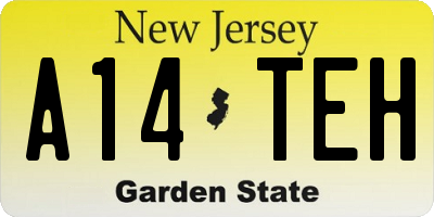 NJ license plate A14TEH