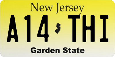 NJ license plate A14THI
