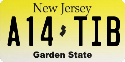 NJ license plate A14TIB