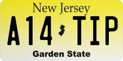 NJ license plate A14TIP