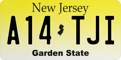 NJ license plate A14TJI
