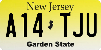 NJ license plate A14TJU