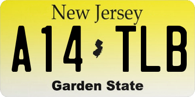 NJ license plate A14TLB