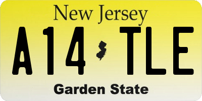 NJ license plate A14TLE