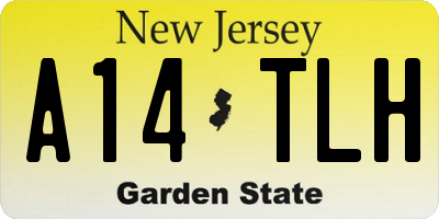 NJ license plate A14TLH