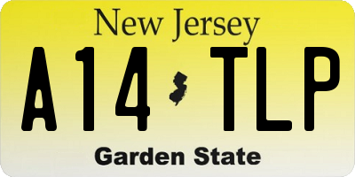 NJ license plate A14TLP