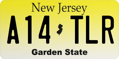 NJ license plate A14TLR