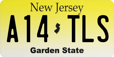 NJ license plate A14TLS