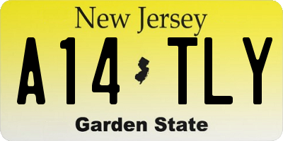NJ license plate A14TLY