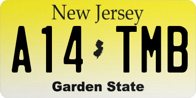 NJ license plate A14TMB