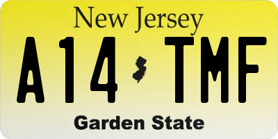 NJ license plate A14TMF