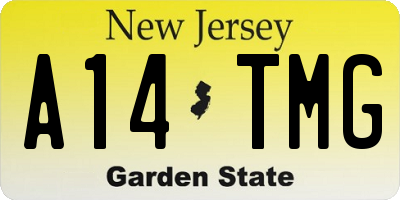 NJ license plate A14TMG
