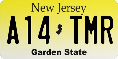 NJ license plate A14TMR