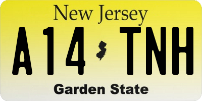 NJ license plate A14TNH