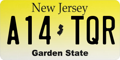 NJ license plate A14TQR