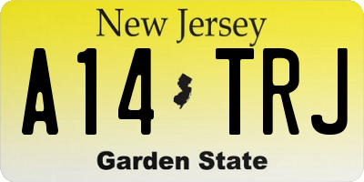 NJ license plate A14TRJ