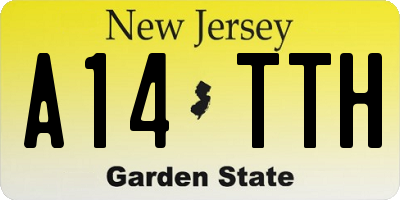 NJ license plate A14TTH