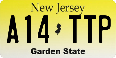 NJ license plate A14TTP