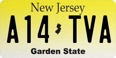 NJ license plate A14TVA
