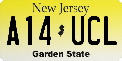 NJ license plate A14UCL