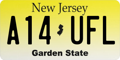 NJ license plate A14UFL